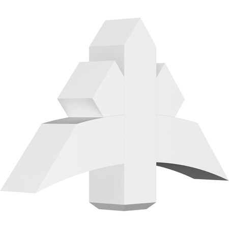 Ekena Millwork Alberta Architectural Grade PVC Gable Bracket, 36"W x 21"H x 6"D x 6"F, 14/12 Pitch GBP036X21X0606ALB00